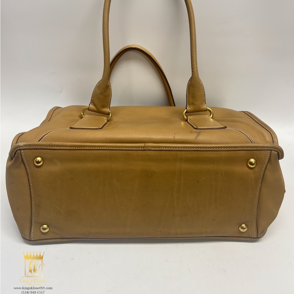 Authentic Prada All Leather Document Shoulder Bag - image 6